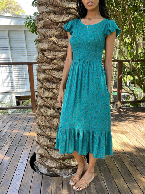Bridie Green Vintage-Inspired Dress