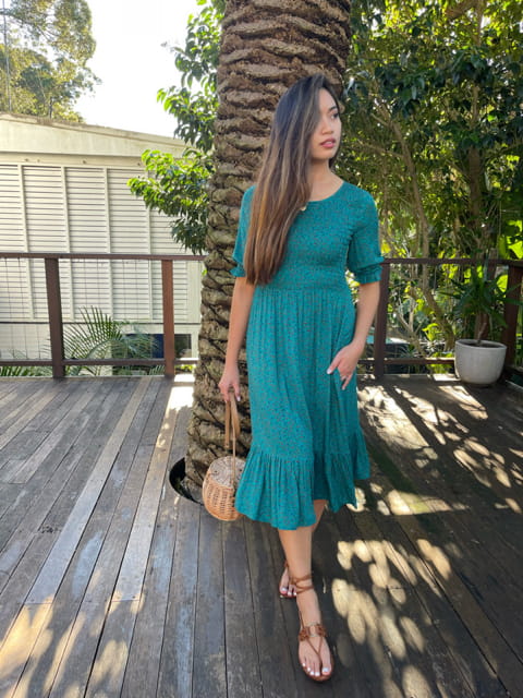 Christy Green Vintage-Inspired Dress
