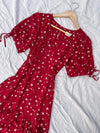 Dylan Red Floral Short Dress