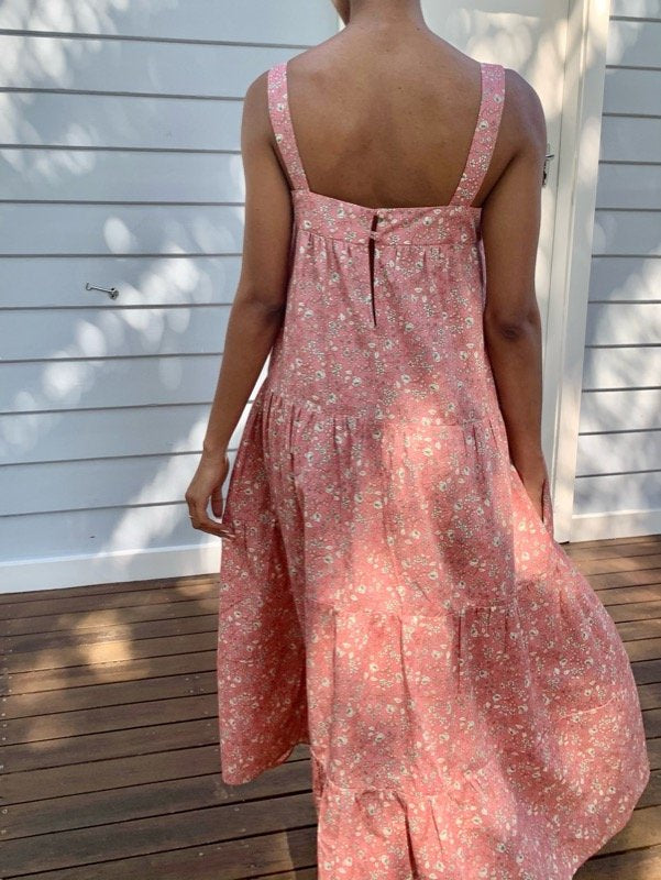 Arabella Peony Floral Cotton Dress