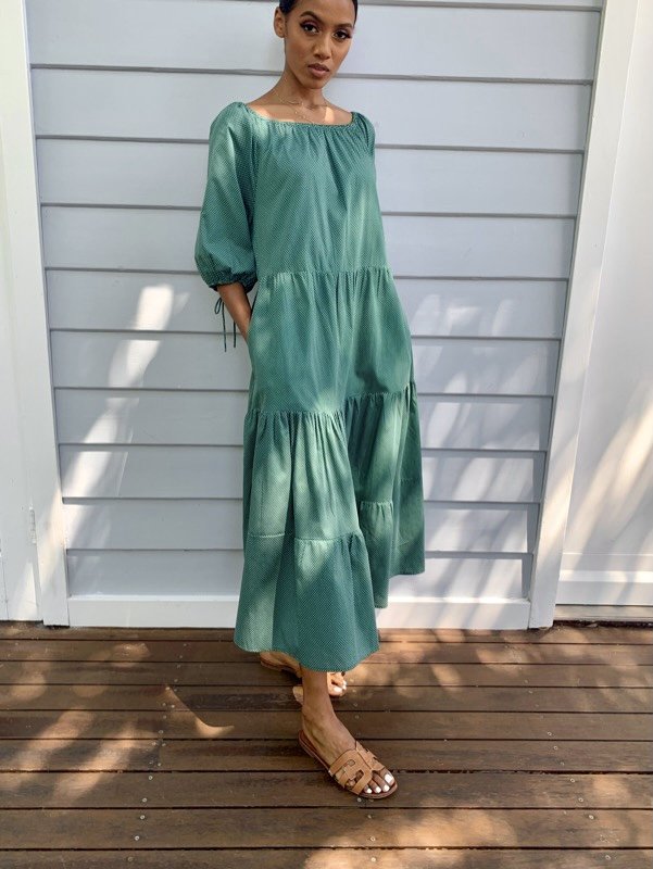 Bonet Green Polka Dot Dress