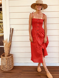 Alexa red polka-dot dress-1