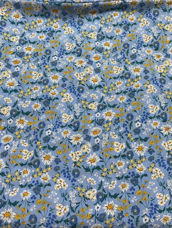 Lia Blue Floral Cotton Wrap Dress