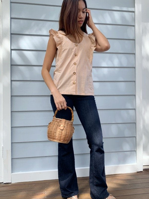Mia Gingham Cotton Blouse-7 (1)