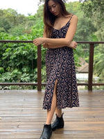 Nila Black Floral Cotton Dress-2-4