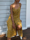 Nila Golden Floral Cotton Dress-7-7