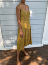 Nila Golden Floral Cotton Dress-7-8