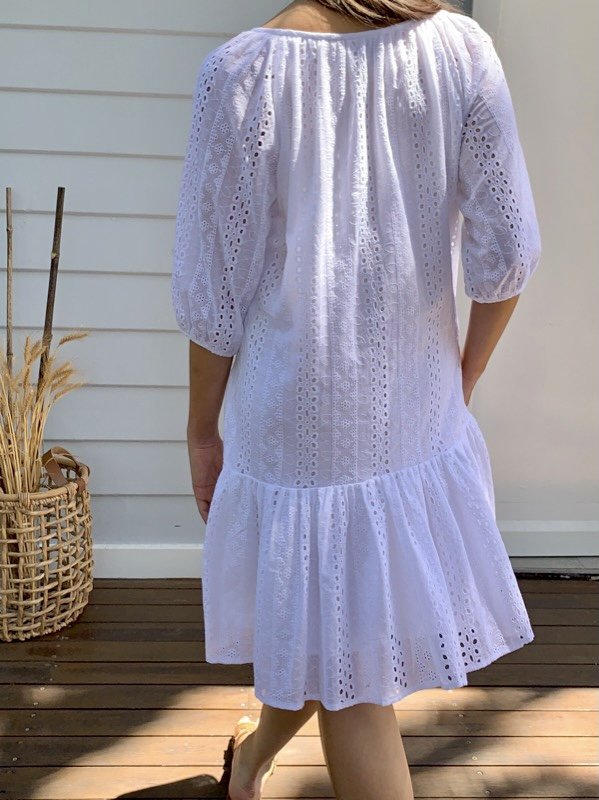Paloma Embroidered Cotton Dress-09