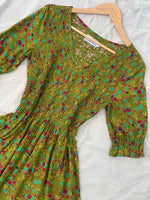 Sierra Moss Green Midi Dress