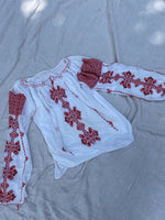 Vintage Embroidered Long Sleeved Blouse