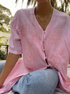 Vintage Hand-Dyed Blush Shirt