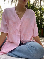 Vintage Hand-Dyed Blush Shirt