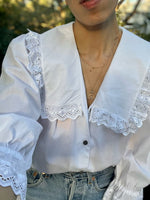 Vintage White Lace Blouse
