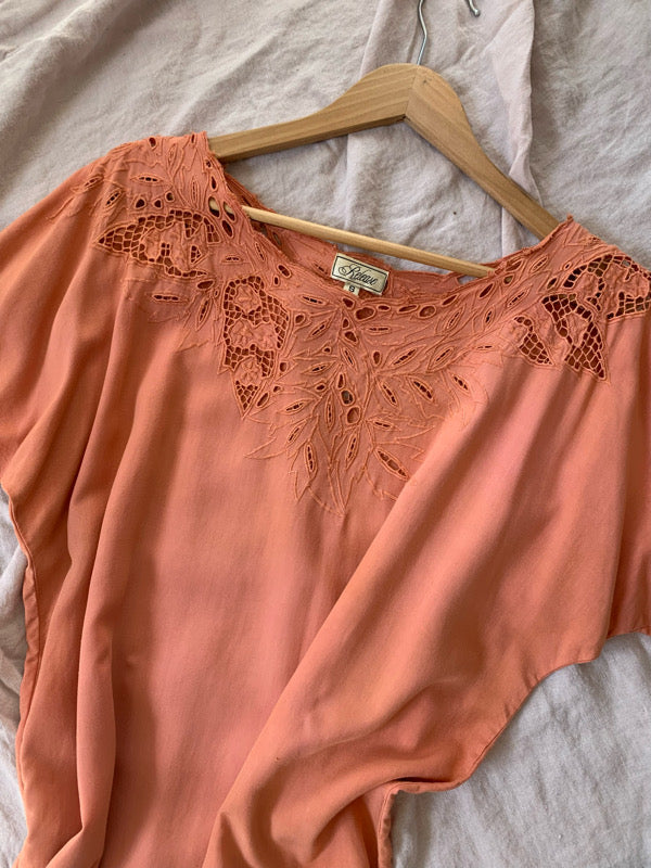 Vintage Hand-Dyed Terracotta Top