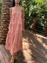 Arabella Sunset Floral Cotton Dress