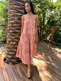 Arabella Sunset Floral Cotton Dress