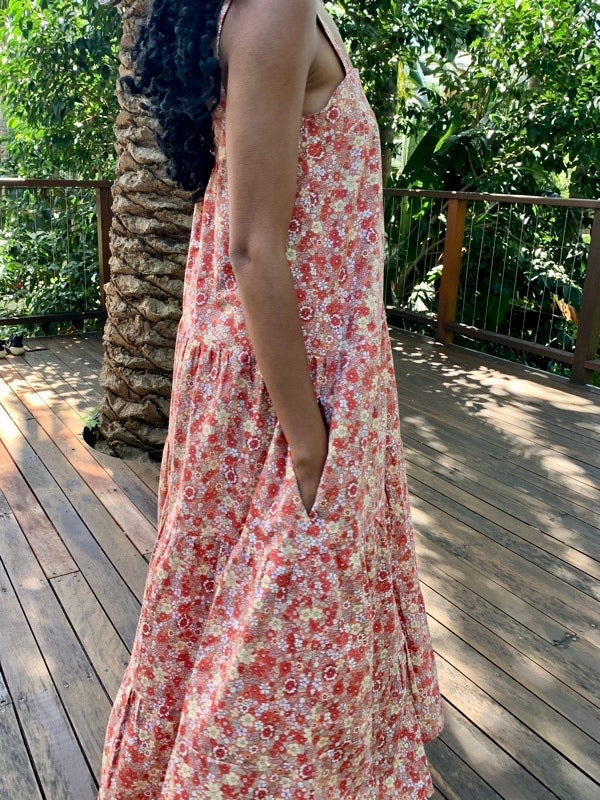 Arabella Sunset Floral Cotton Dress